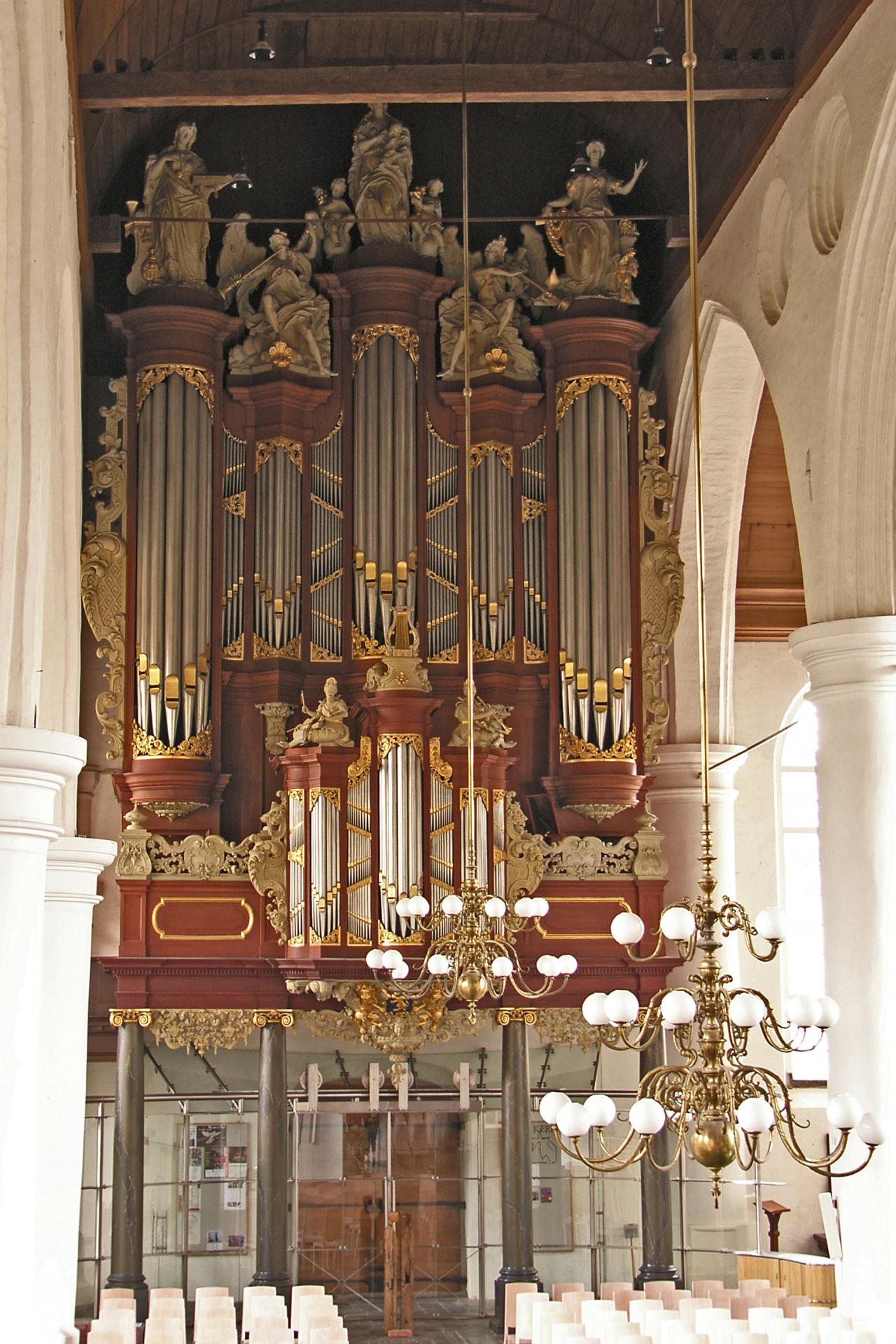 Het Müller-orgel in de Grote of Jacobijnerkerk te Leeuwarden. Foto: Jan Smelik